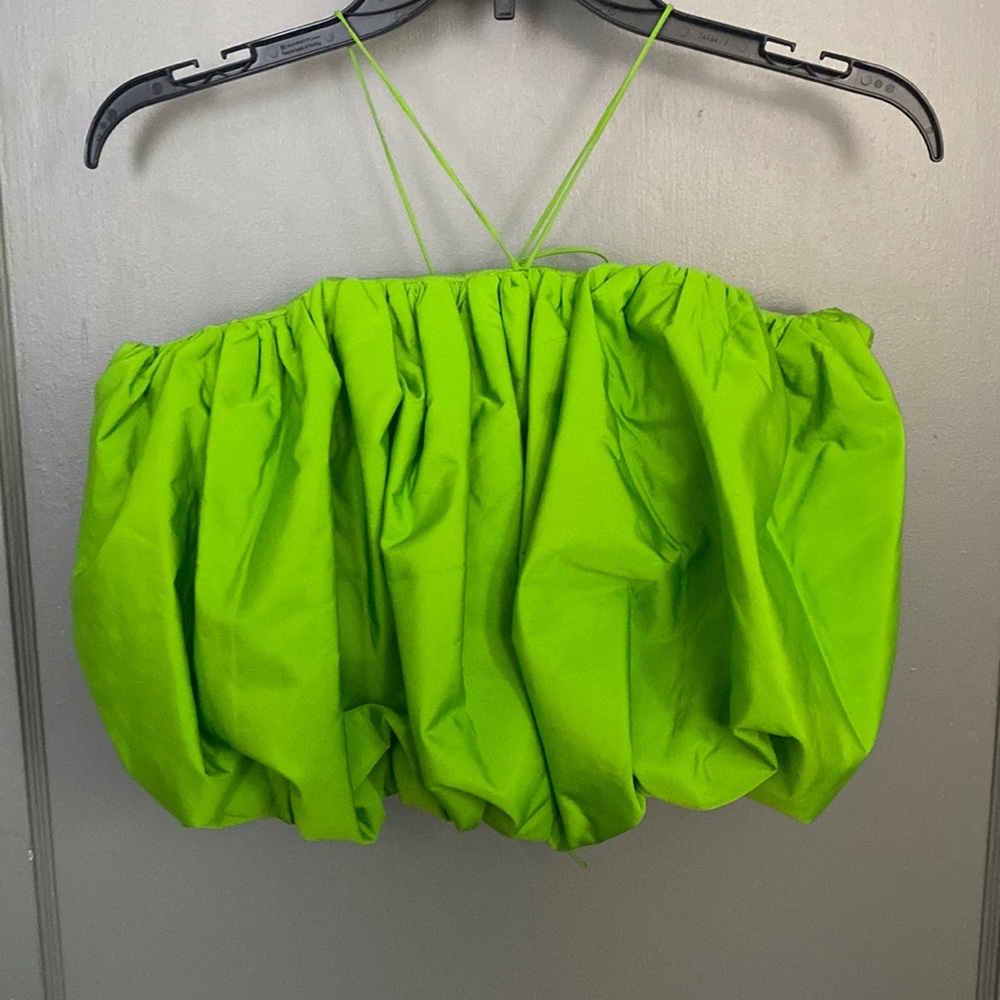 Zara Green Bubble Top